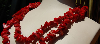 Collier de Corail Rouge Baroque