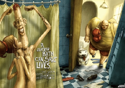Publicité marketing gaspillage d\'eau