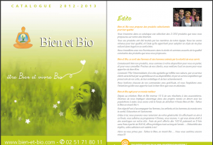 Catalogue Bien et Bio 2012-2013