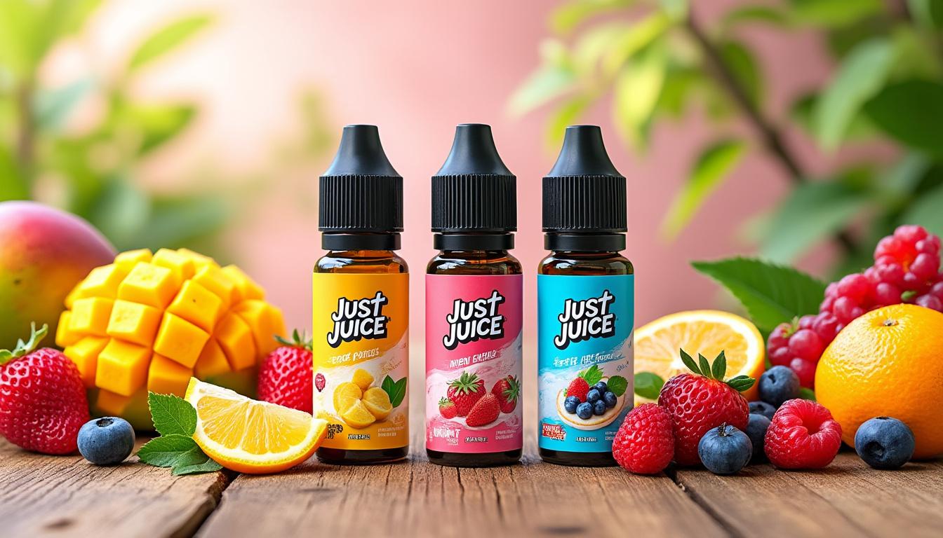 découvrez just juice, la référence des e-liquides fruités et nic salt plébiscitée par les vapoteurs. goûts intenses, qualité premium : laissez-vous séduire par la tendance incontournable du moment !