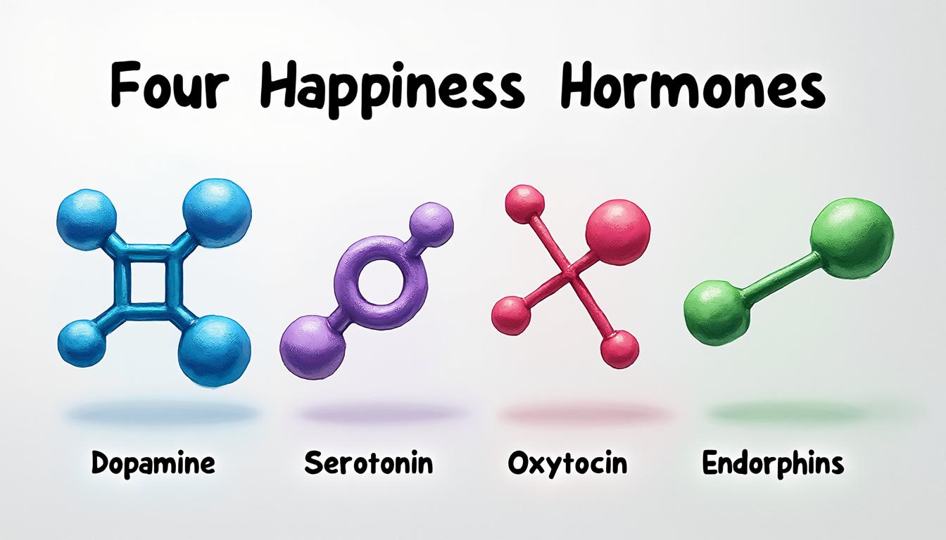 découvrez les 4 hormones du bonheur et apprenez comment stimuler dopamine, sérotonine, endorphine et ocytocine pour vivre une vie plus joyeuse et épanouissante au quotidien !