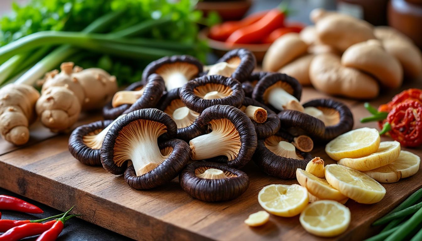 découvrez les champignons shiitake, leurs bienfaits pour la santé et leurs propriétés nutritionnelles exceptionnelles. apprenez comment intégrer ce super-aliment à votre alimentation quotidienne.