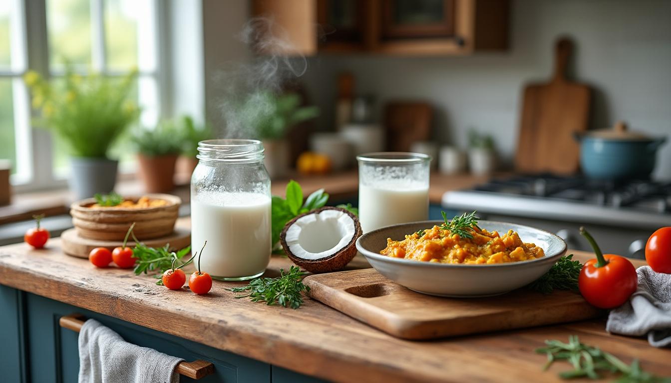 découvrez des recettes simples et savoureuses pour utiliser du lait de coco périmé et lutter contre le gaspillage alimentaire tout en prenant soin de votre santé.
