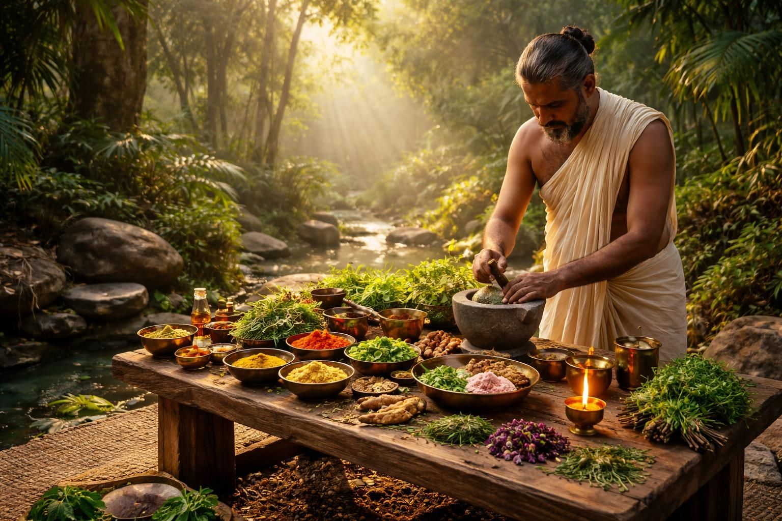 plongez dans l'univers de l'ayurveda, une médecine millénaire aux secrets puissants pour un bien-être naturel et harmonieux.