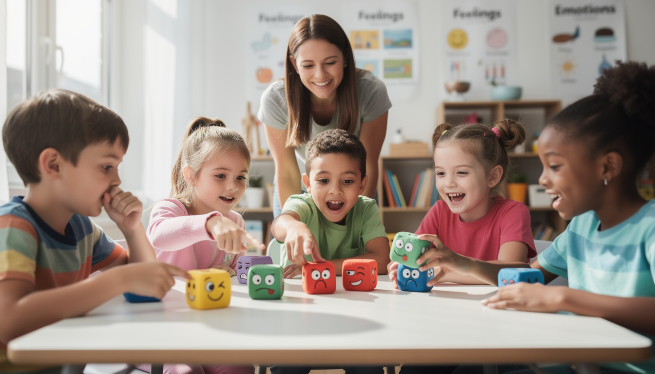 découvrez comment le dé des émotions peut aider les enfants à identifier et exprimer leurs sentiments, favorisant ainsi leur bien-être émotionnel et leur communication.
