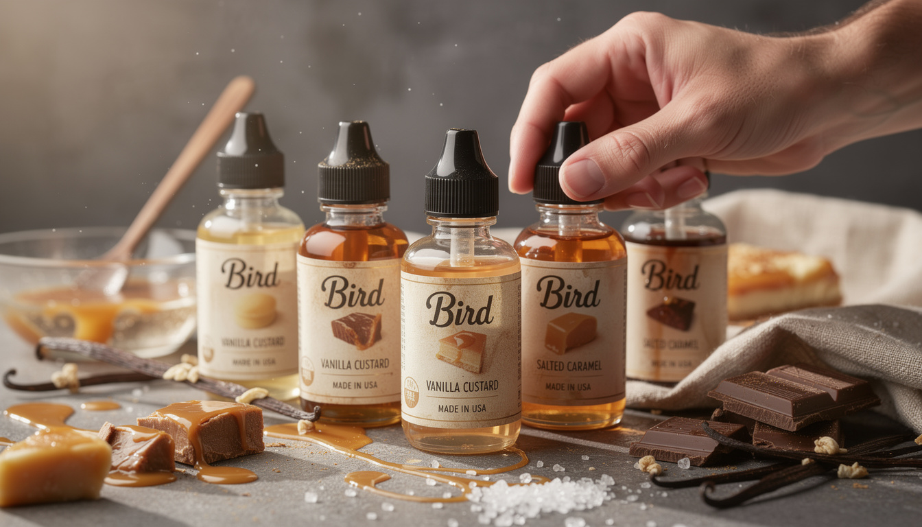 découvrez un voyage sensoriel unique avec les e-liquides gourmands bird e-juice, fabriqués aux usa pour une expérience de vape riche et savoureuse.