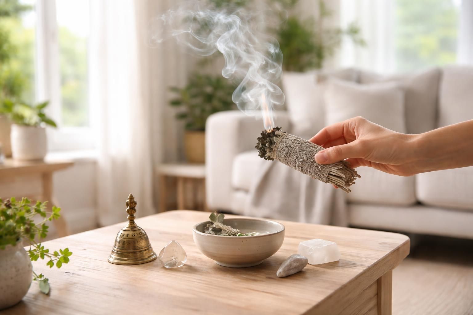 découvrez comment utiliser la sauge blanche pour purifier votre maison par fumigation et créer une atmosphère sereine et énergétiquement équilibrée.